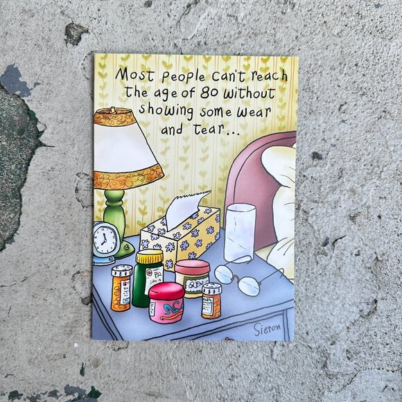 Oatmeal Studios Bedside Medicines Funny 80th Birthday Card - Picture 4 of 9